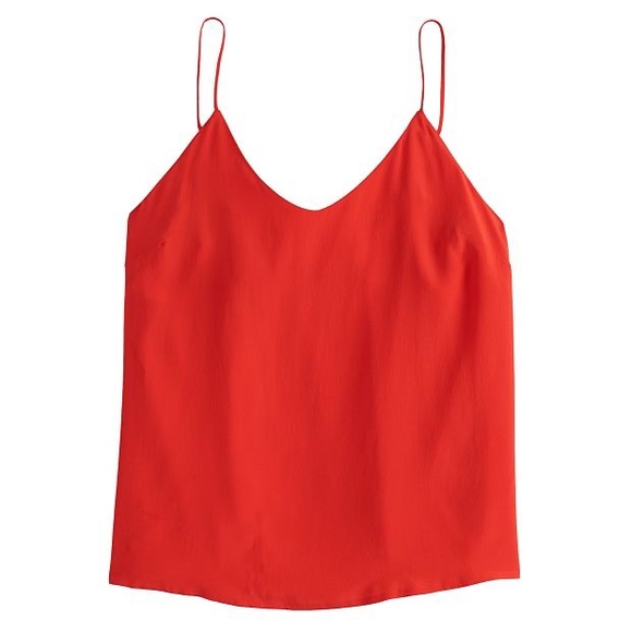 Nine West silk blend layering cami bright red side M - Picture 5 of 6